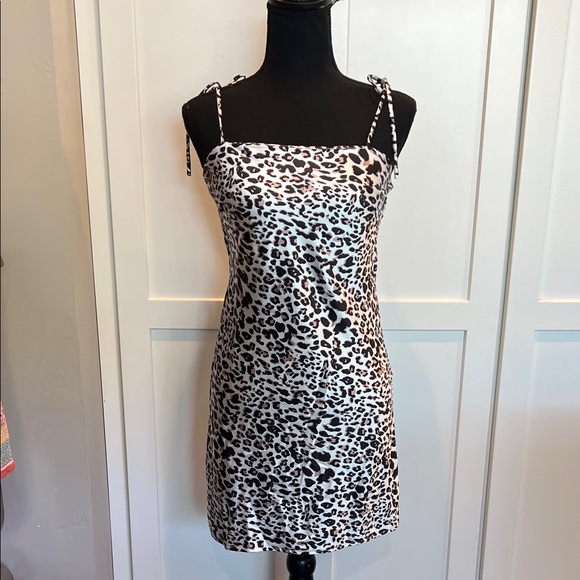 Princess Polly Dresses & Skirts - Princess Polly Black and White Animal Print Mini Dress